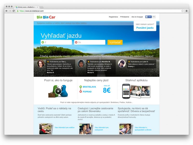 Nechcete cestovať autobusom ani vlakom? Nechajte sa zviezť!